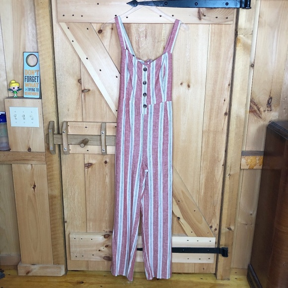 Romeo & Juliet Couture Pants - romeo & juliet couture | button linen jumpsuit